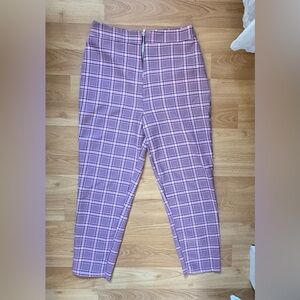 Boohoo Pink and Black Checkered Pants